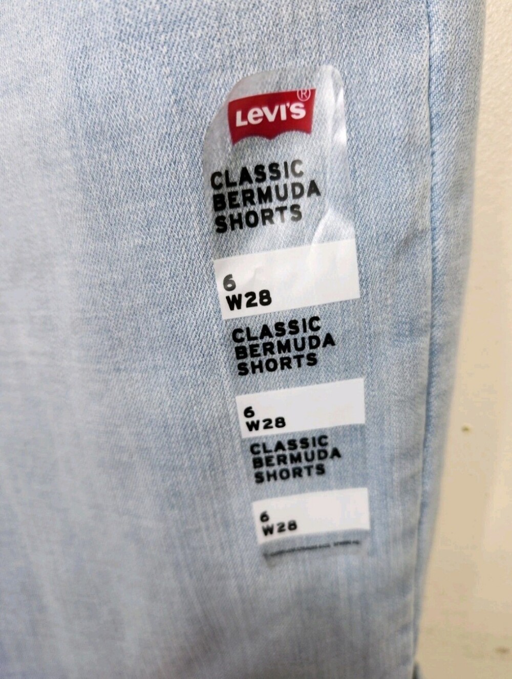 Levi's Womens Size 6 W 28 Mid Rise Bermuda Denim Jean blue Shorts Stretch NWT 03 - Picture 7 of 9